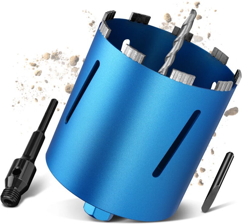 M22 Turbo Kernbohrer Ø162mm L200mm mit 100mm sds Plus Adapter Trocken / Nass Bohrkrone Diamantbohrkrone Kernbohrkrone Do...