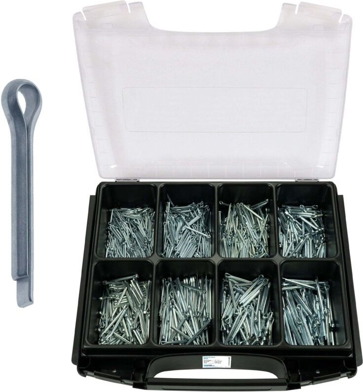 FRANTOS i-BOXX 1050 tlg. Splinte DIN 94 Sortiment Set (8 Größen)