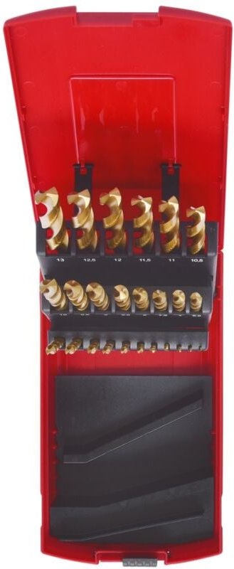 Kstools - ks Tools hss TiN Spiralbohrer-Satz, Kunststoffkassette 25-teilig 1-13mm