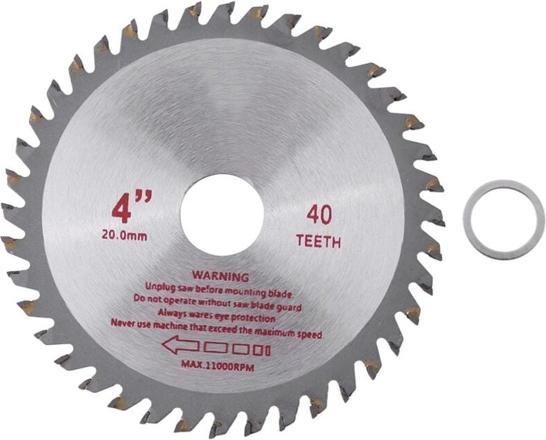 4-Zoll-Kreissägeblatt aus Hartmetall mit 40 Zähnen, Holzbearbeitungs-Schneidwerkzeug, Bohrungsdurchmesser 20 mm (1 Stück...