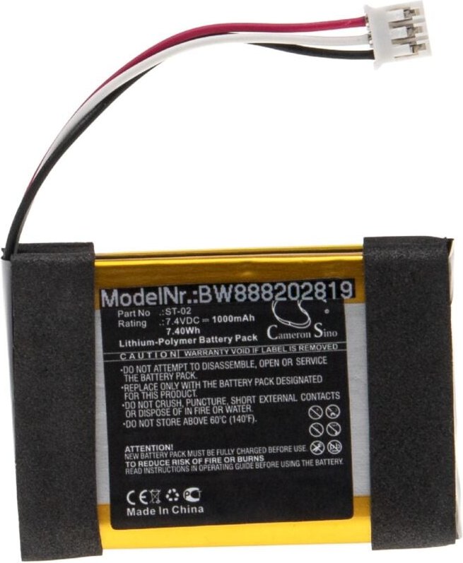 Vhbw - Akku kompatibel mit Sony SRS-X11 Lautsprecher Boxen Speaker (1000mAh, 7,4V, Li-Polymer)