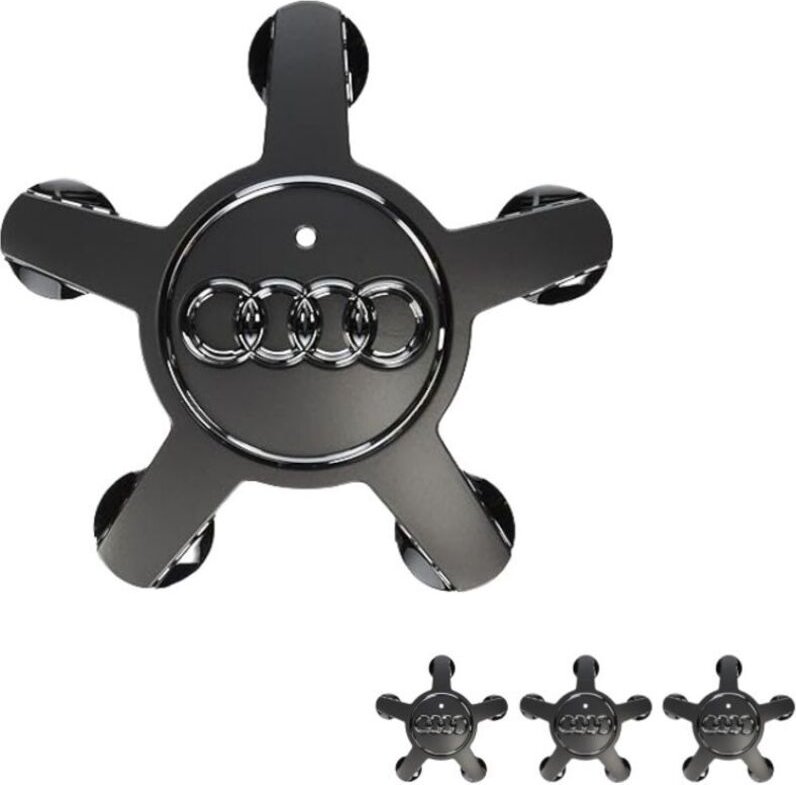Satz mit 4 Radnabenabdeckungen für Audi A3 A4L A5 A6L A7 A8L Q3 Q5 Q7, Autozubehör, 135 mm, schwarz