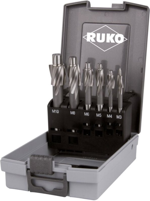Ruko - Flachsenkersatz din 373 M3-M10 fein f.DL hss Blank Z.3 Ku.-Kass.