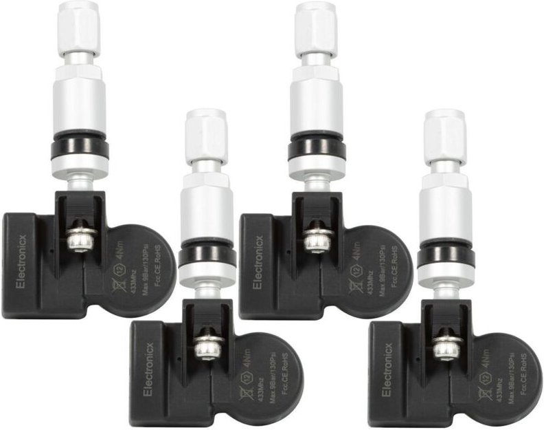 Reifendrucksensoren RDKS Sensoren Metallventil Silber für Smart Fortwo A451/C451 2007/01 - 2014/02