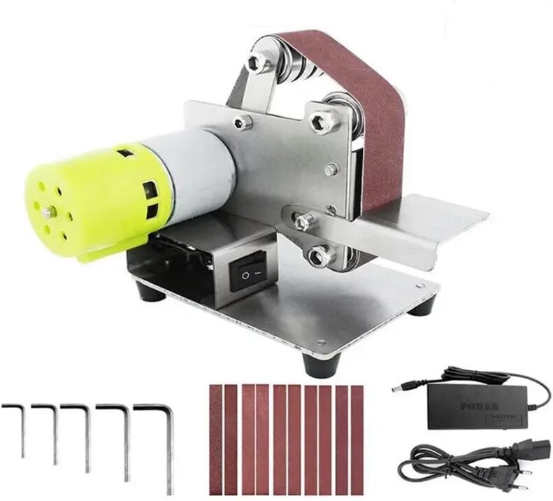 Rosvola - Bandschleifer, Elektrischer Schleifer, 7 Variable Geschwindigkeitsregelung, Einstellbare Min Stationärer Exzen...