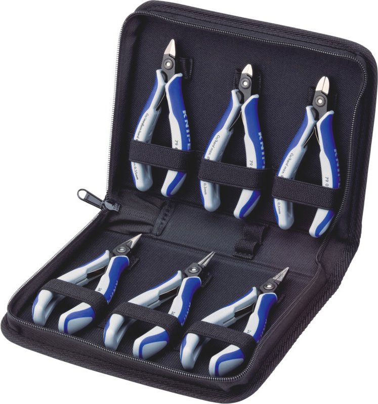 Elektronikzangen-Set 6tlg Arbeiten an elektronischen Bauteilen 00 20 16 p - Knipex