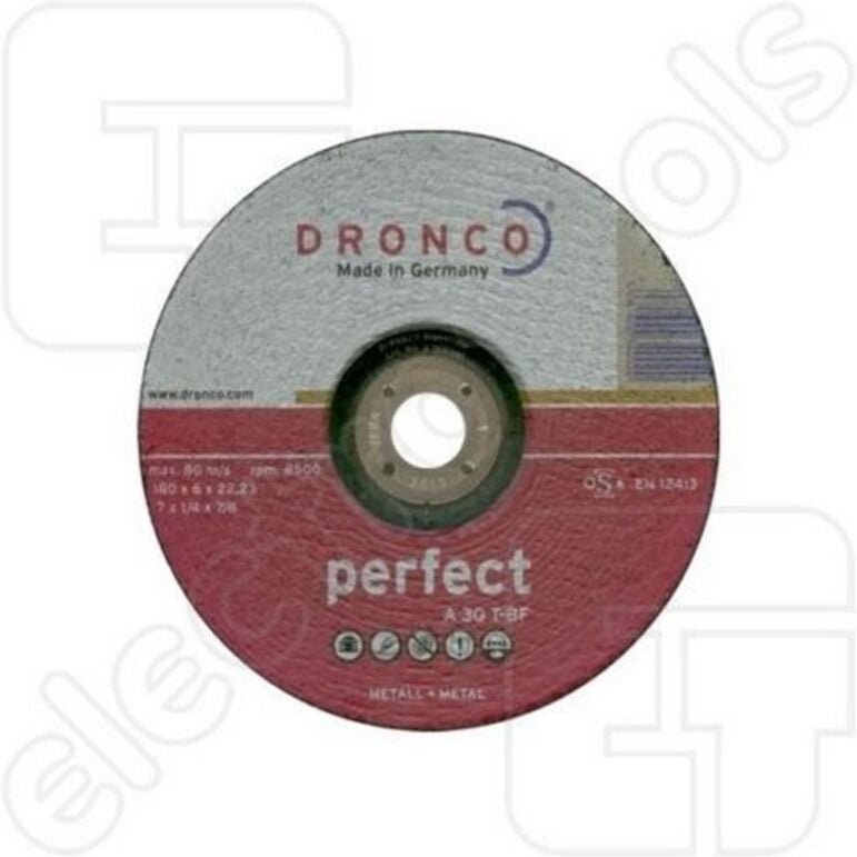 Dronco - a 30 t-bf Perfect – 115 x 6,0 x 22,2 mm Metallschleifscheibe