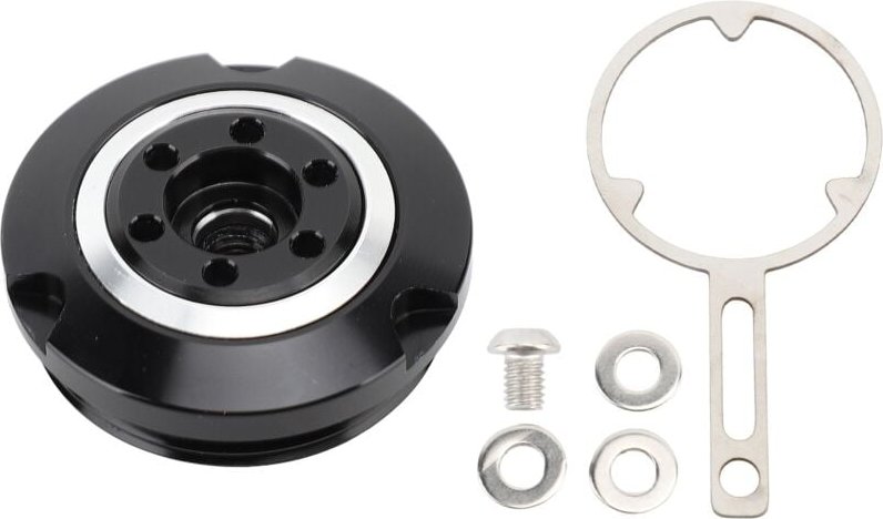 Motoröl-Einfülldeckel aus Aluminiumlegierung für HP2 Enduro R1200GS R 1200 GS LC R1200R, schwarz silber.