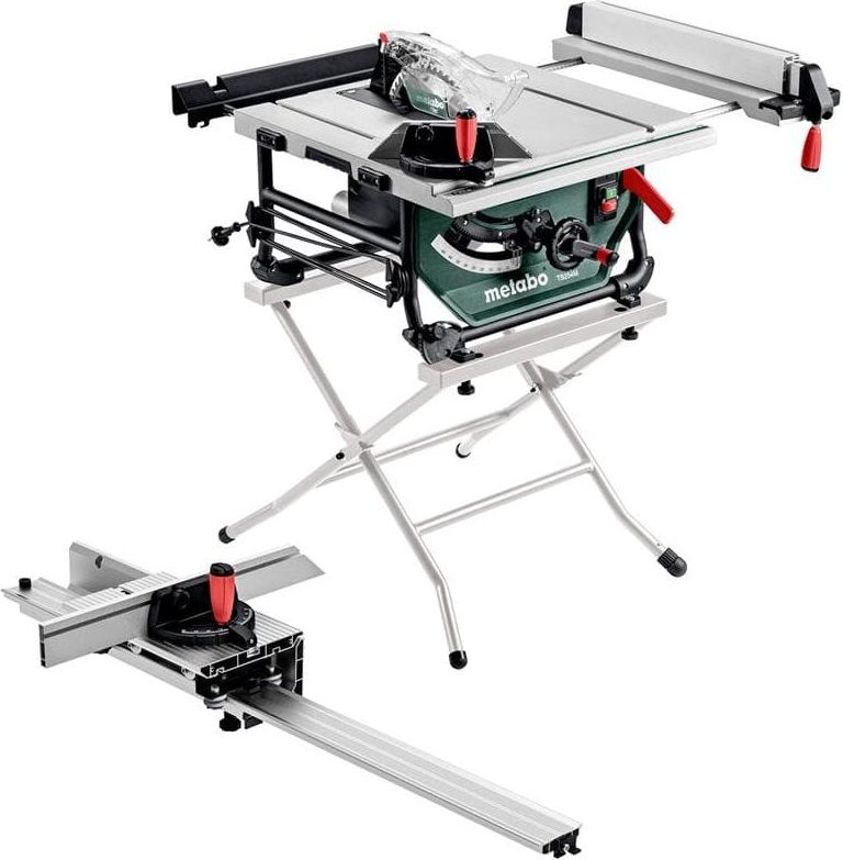 Metabo - Tischkreissäge ts 254 m set Untergestell Schiebeschlitten 254mm Sägeblatt