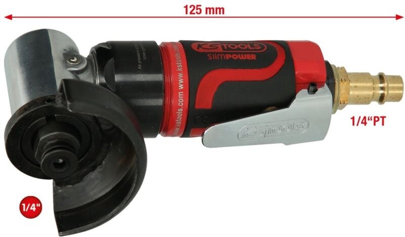 Ks Tools SlimPOWER Mini-Druckluft-Stab-Trennschleifer, kurz