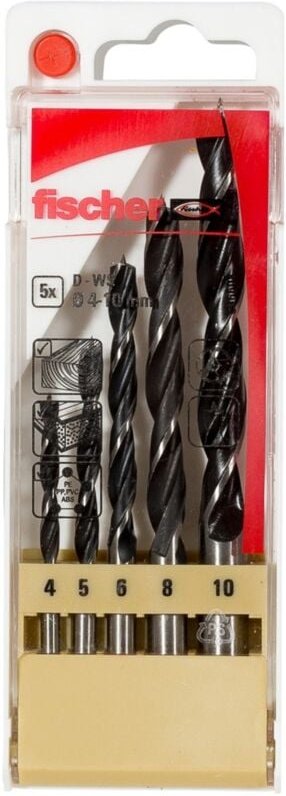 Holzbohrer d-ws Set 4-10mm p 5-teilig - Fischer