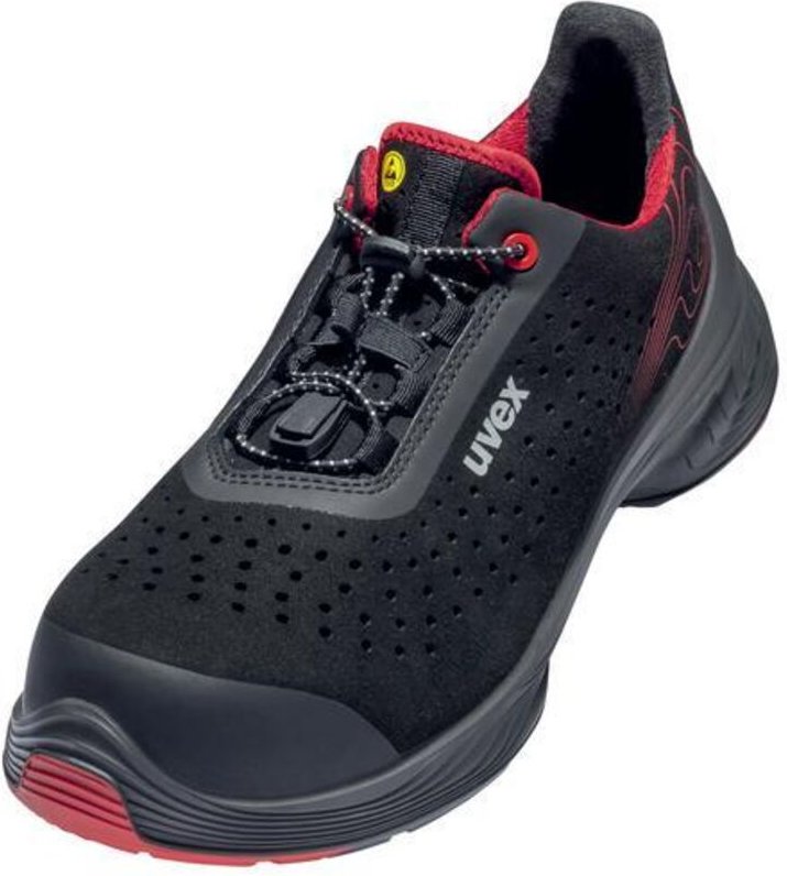 Thumbnail - uvex 1 G2 Halbschuhe S1P schwarz, rot Weite 11 Gr. 38