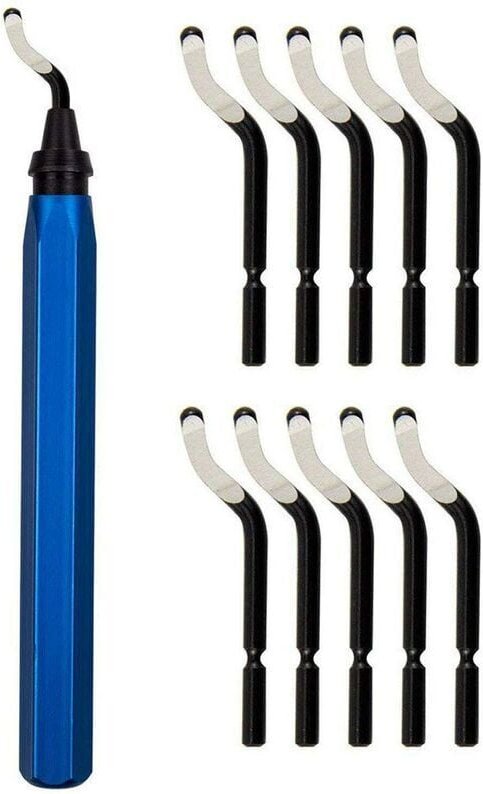 ZVD Entgratwerkzeug, Entgratwerkzeug mit 10 Stück BS1010 Stahl-Ersatzklingen, 360° drehbare Entgratklingen, Handwerkzeug...