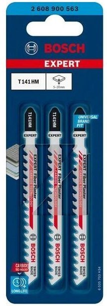 Professional Expert 'Fiber Plaster' t 141 hm Stichsägeblatt, 3 Stück (2608900563) - Bosch