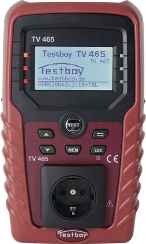 Gerätetester tv 465 p.m.Schutzleiter-/Isolationswiderstand L230xB130xH70mm