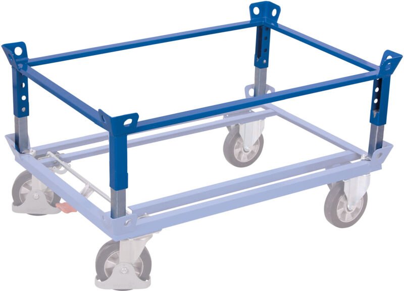 VARIOfit Aufsatzrahmen für Palettenfahrgestelle 1010x810mm Ladefläche Anthrazitgrau RAL 7016