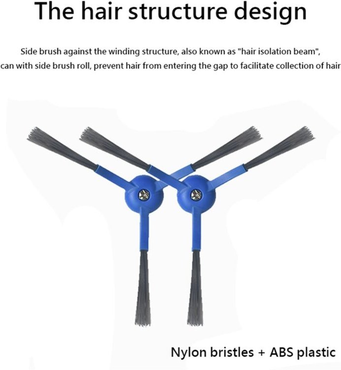 Hauptseitenbürstenfilter-Reinigungsbürste, Ersatzzubehör für Eufy Robovac L70 Roboterstaubsauger