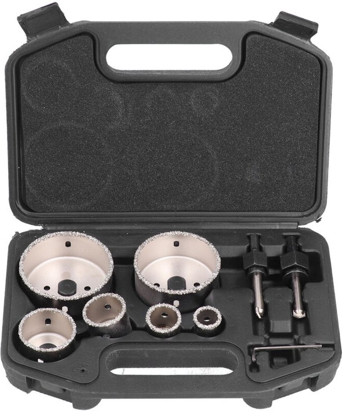 Eosnow 9-teiliges Fliesenbohr-Lochsägen-Metallbohrer-Schneidwerkzeug-Set für Glasporzellan