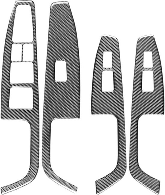 Weiche Kohlefaser für 2017 2018 2019 2020 LHD Fensterschalter Panel Cover Trim Zubehör-C
