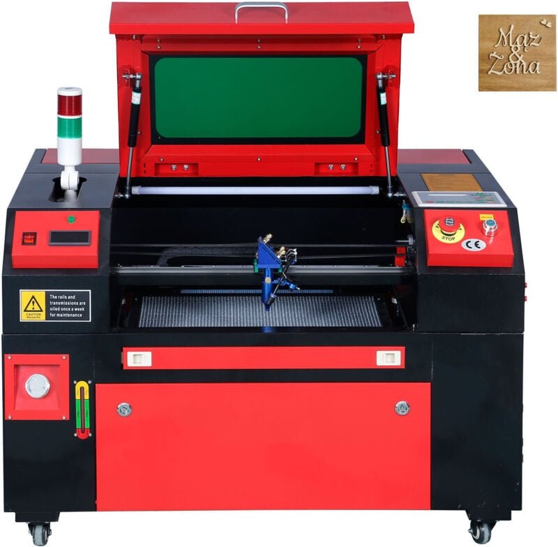 50W CO2-Lasergravierer 300x500mm 800mm/s Laserschneidmaschine mit Luftunterstützung, für Holz-Acryl-Gewebe, Kompatibel m...