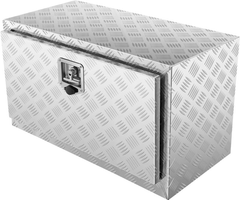Unterboden-LKW-Box, 76,2 x 35,6 x 40,6 cm, robuste Werkzeugaufbewahrung aus Aluminium, wasserdichte Anhängerbox mit Schl...