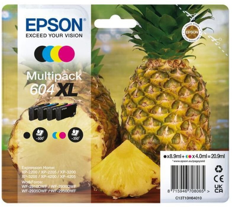 Thumbnail - Epson 604XL Druckerpatrone 4 Stück(e) Original Hohe (XL-) Ausbeute Schwarz, Cyan, Magenta, Gelb