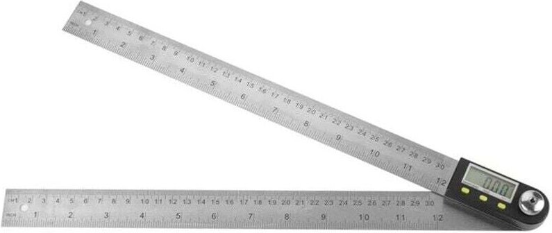 Elektronischer Winkelmesser von Eosnow aus Edelstahl 0-300 mm, digitaler Goniometer, Winkelmesser, Gehrungslehre