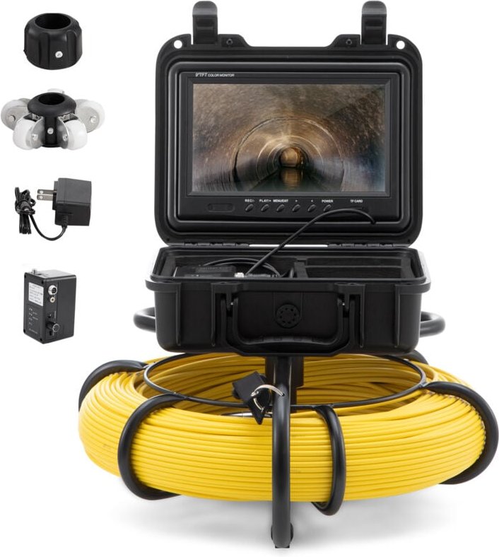Mophorn - Rohrinspektionskamera 9 - Zoll - Kanalkameramit 720p-Bildschirm 393 ft