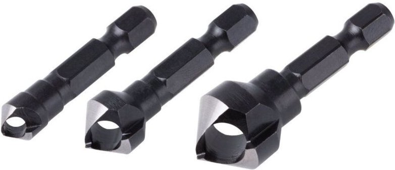 Wolfcraft Querlochsenker-Set WS Sechskant-Schaft 3-teilig Ø 8, 12, 16 mm Senker