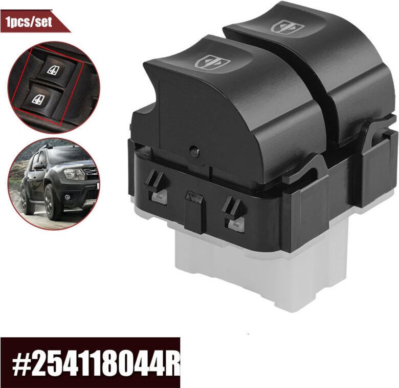 Vtizikl Interrupteur de Lve-vitre lectrique, Interrupteur de Lve-vitre lectrique ABS Robuste Lger 254118044R de Remplace...