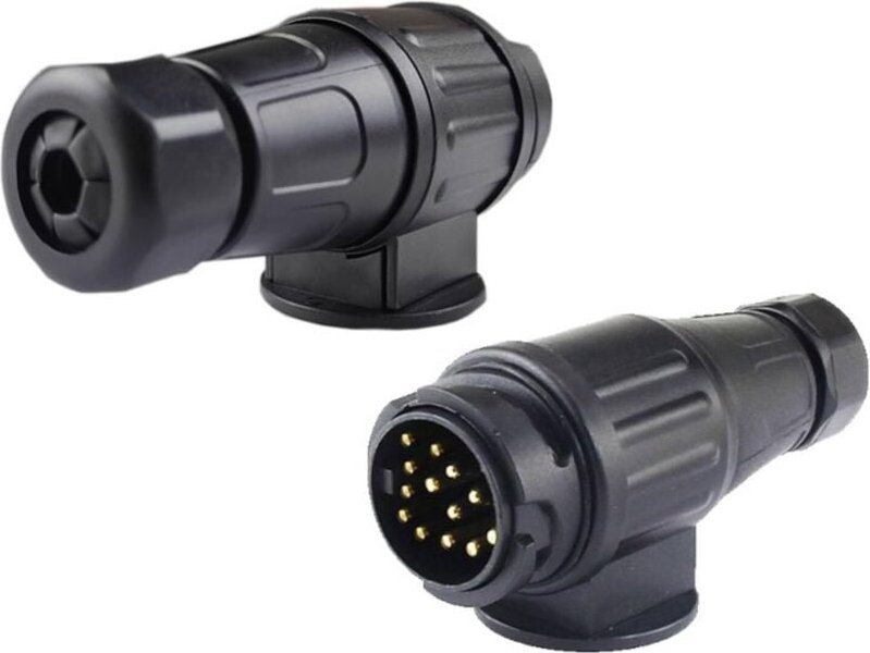 13-poliger Anhängerstecker, 13-polige Steckdose, 13-poliger Anhängerkabelbaum für Wohnwagen, Wohnmobil, Auto, Boot