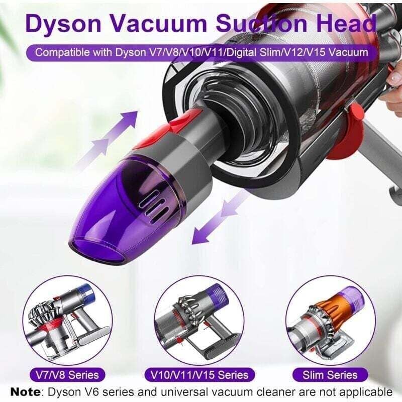 Luftansaugdüse für Dyson V7, V8, V10, V11 und V15 Staubsauger zur Entfernung von Luft aus Staubsaugerbeuteln (NPTERBL)