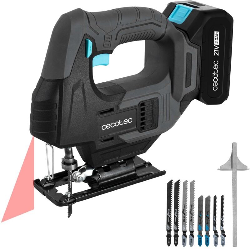 Cecotec - Säge de Akku-Stichsäge MultiCut 500 Vision Liberty. Akku-Stichsäge mit NEX21 v 2 Ah Akku de 21V, 0-2400rpm, sc...