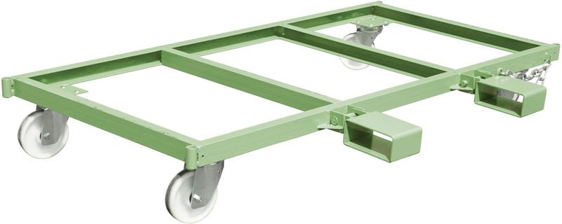 Bauer Langgutseitenwagen LSW 1,3, lackiert, Resedagrün