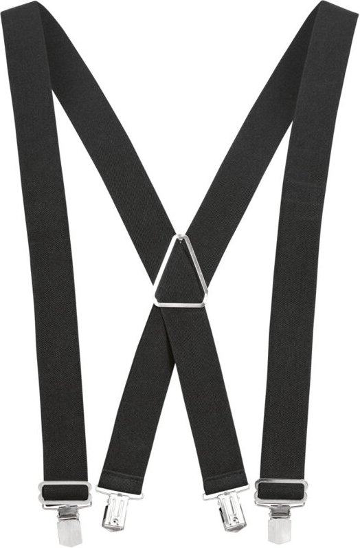 Lamstedt Hosenträger, Schwarz Elysee 38 mm breit Power Gripper Clip