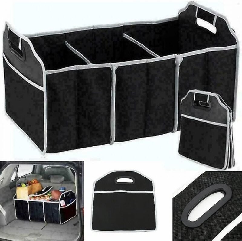 BEBUSINGOTO Kofferraum-Organizer, Kofferraum-Aufbewahrungstasche, faltbare Einkaufstasche, robuste Reisetasche für Autos...