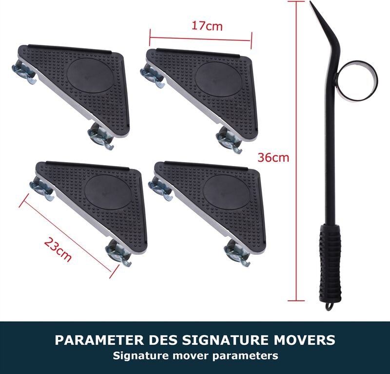 Melko 5-tlg. Möbeltransport Set Möbelheber DURO mobiler Umzughelfer Möbelrollen Möbelgleiter bis 200 kg