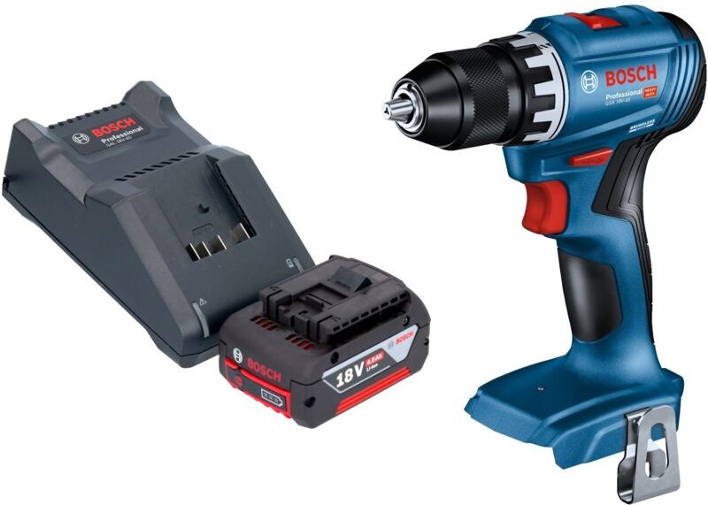 Bosch gsr 18V-45 Professional Akku Bohrschrauber 18 v 45 Nm Brushless + 1x Akku 4,0 Ah + Ladegerät