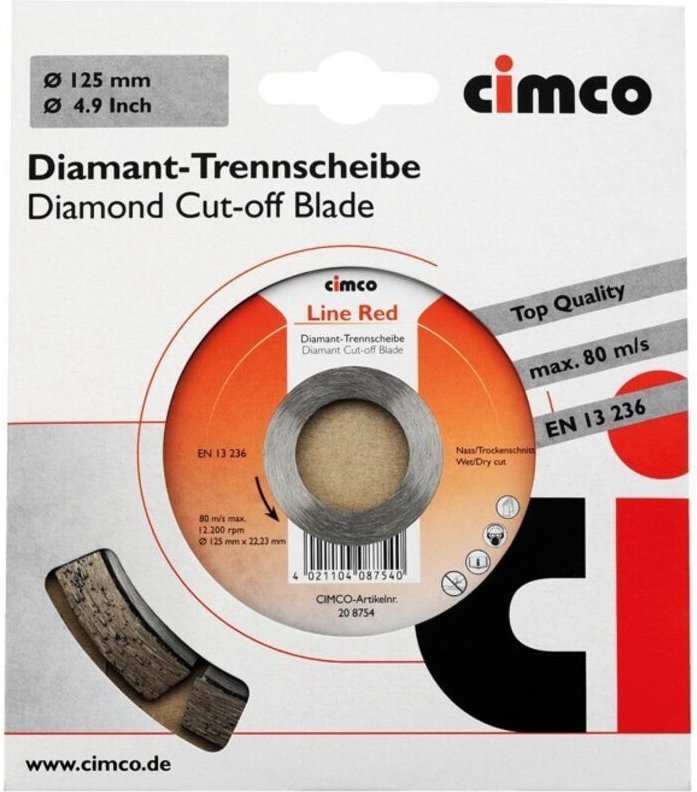 Thumbnail - Cimco Diamanttrennscheibe D=125mm 208754