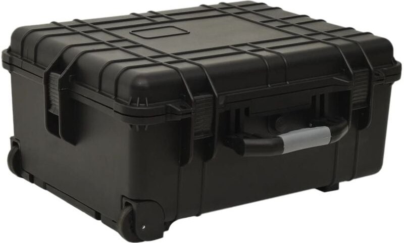 Flugkoffer mit Rollen Schwarz 58x45x27 cm pp - Vidaxl