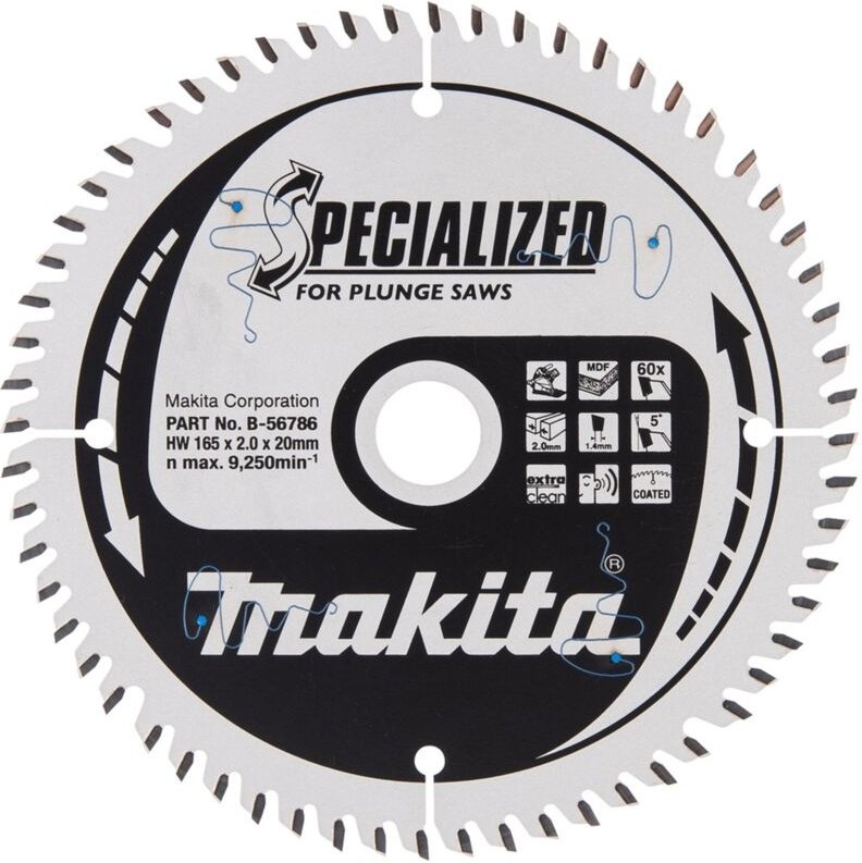 Specialized Sägeblatt 165x20x60Z - Makita