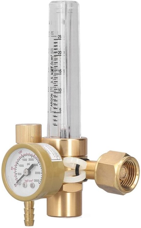 CO2-Argon-Regler, MIG-Schweißregler für WIG-Schweißgeräte (5/8 Zoll), Manometer (0–3500 psi), Gasschweißregler mit integ...