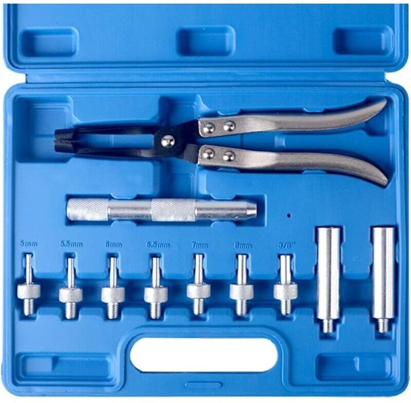 11-teiliges Werkzeugset zum Ein- und Ausbau von Ventilschaftdichtungen, Werkzeugset zum Ausbau des Ventilschafts