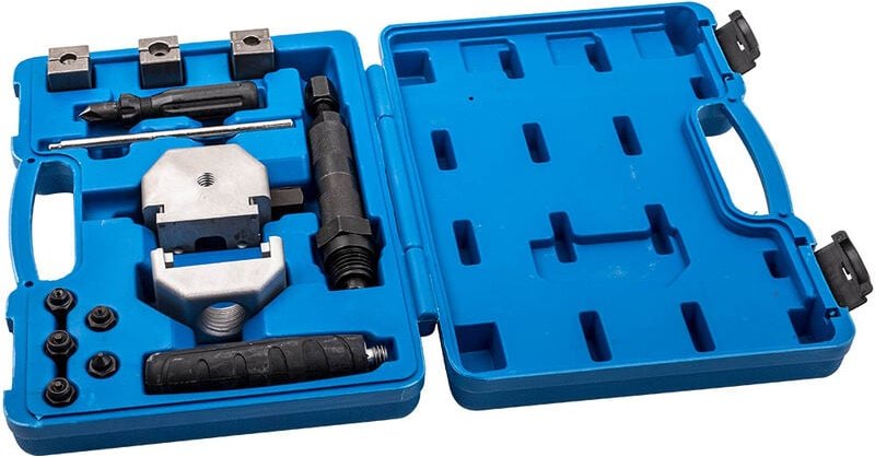 Hydraulisches Bördelgerät Bremsleitungen Bremsleitungsbördelgerät kfz Set 18-tlgHydraulisches Brdelgert Bremsleitungen B...