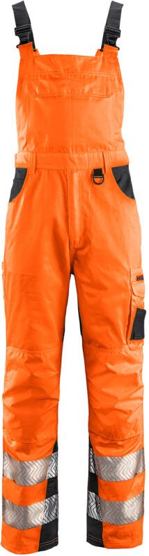 Warnschutz-Latzhose ALABAMA leuchtorange/grau Größe 70