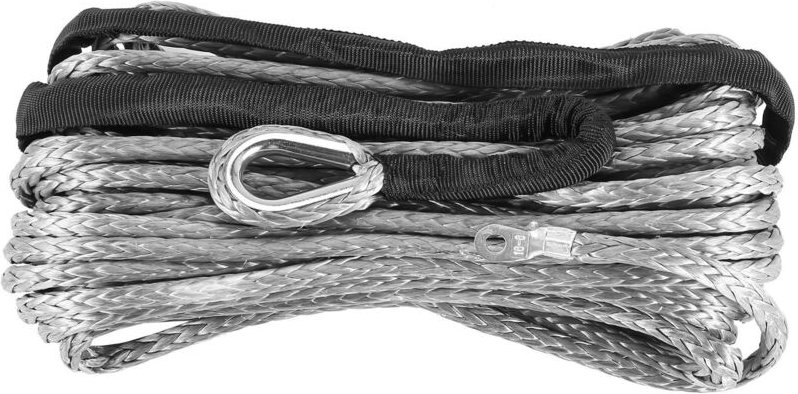 Synthetisches Windenseil, grau, 1/4 x 50 Fuß, synthetisches Windenseilkabel für atv, suv, lkw, Bootswinde
