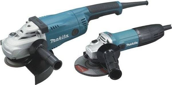 Set mit 2 Schleifmaschinen ø 125 mm (GA5030R) + ø 230 mm (GA9020) Makita DK0097X1