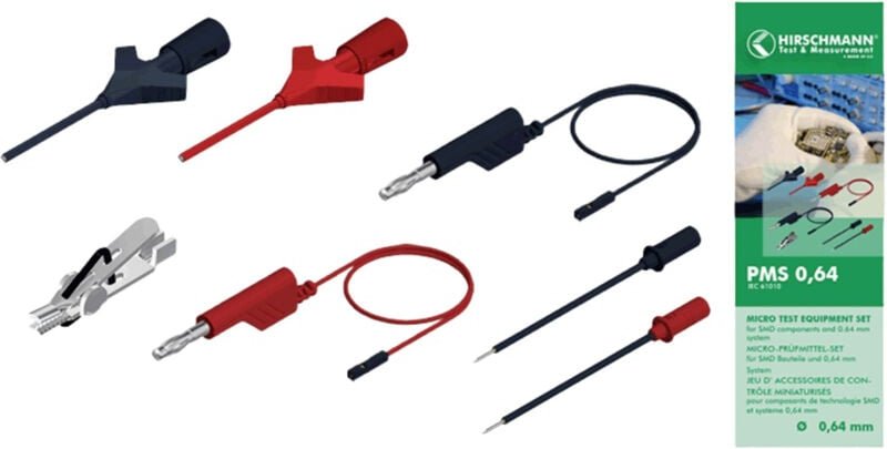 Hirschmann - sks pms 0,64 Messleitungs-Set Lamellenstecker 4 mm Buchse 0.64 mm 1.00 m Schwarz, Rot 1 s