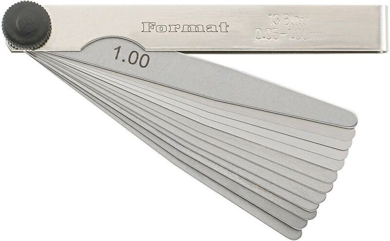 Präzisions-Fühlerlehre 13 Bl. 0,05-1,0mm T3 - Format