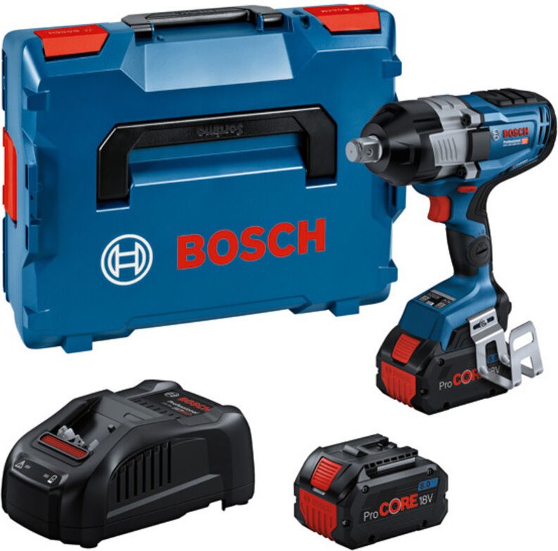 Bosch Akku-Drehschlagschrauber gds 18V-1600 hc, 3/4', 2x 8,0Ah pc und Ladegerät in l-boxx